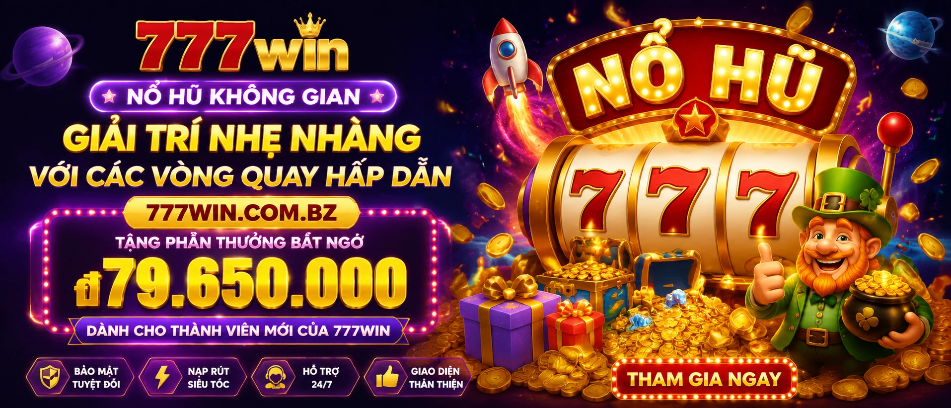 Danh mục Nổ Hũ 777Win với giao diện chọn game rõ ràng